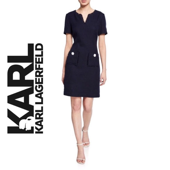 Karl Lagerfeld Dresses & Skirts - Karl Lagerfeld Chanel Style Tweed Knit Dress